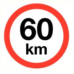 Verbodsbord 60 Km